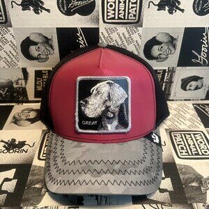 Authentic Goorin Bros GR8 Even L8 Great Dane "GREAT" Red Reflective Hat (NWT)